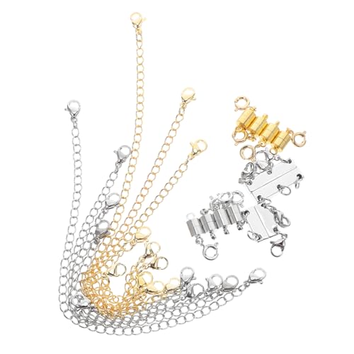 WOONEKY Magnetischer Schmuckverschluss Teilig Mehrteiliger Edelstahl Kettenverschluss Zylindrischer Magnetverschluss für Halsketten Armbänder und Schmuck Kratzfest Sichere Verbindung von WOONEKY