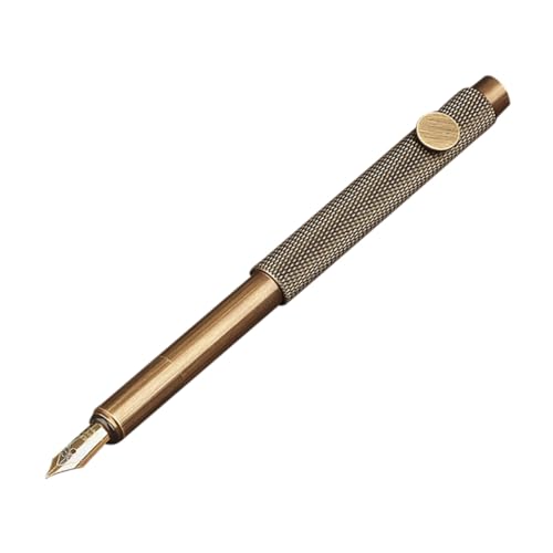 WOONEKY Messing Retro Füllfederhalter Feine Spitze Kalligraphie Stift Glattes Schreiben Mini Tragbar Stilvoll für Büro Schule Zuhause WOONEKY Messing Retro Füllfederhalter Feine Spitze Kalligraphie Stift Glattes Schreiben Mini Tragbar Stilvoll für Büro Schule Zuhause von WOONEKY