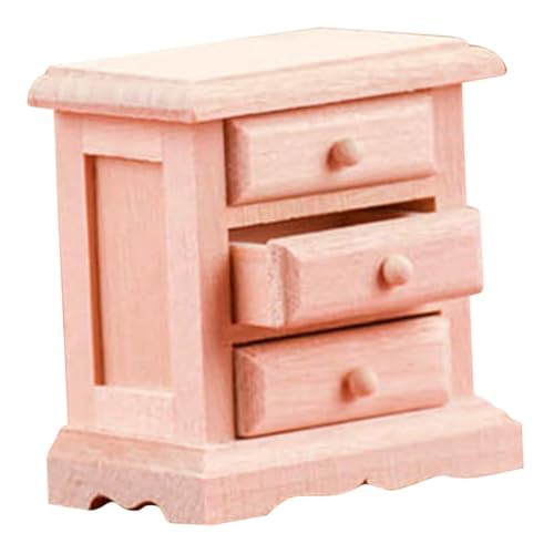 WOONEKY Miniatur Holz Kommode Puppenhaus Schlafzimmer Möbel Schrank Miniatur Möbel Dekoration für Kreatives Puppenhaus Zubehör WOONEKY Miniatur Holz Kommode Puppenhaus Schlafzimmer Möbel Schrank Miniatur Möbel Dekoration für Kreatives Puppenhaus Zubehör von WOONEKY