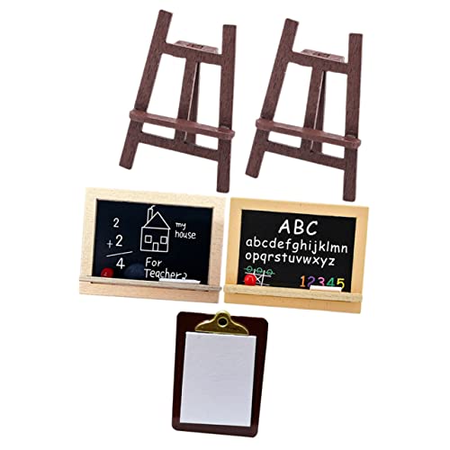 WOONEKY Miniatur Malstaffelei Teilig DIY Miniaturhaus Dekoration Zubehör für Puppenhaus Lebendige Mini Zeichenbretter Künstlerisches Bastelset für Sammler von WOONEKY