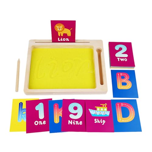 WOONEKY Montessori Sandtray Zeichenbrett Set für Frühkindliche Bildung Fördert Buchstaben und Zahlenbildung Kreative Aktivitäten und Motorische Fähigkeiten für Kleinkinder WOONEKY Montessori Sandtray Zeichenbrett Set für Frühkindliche Bildung Fördert Buchstaben und Zahlenbildung Kreative Aktivitäten und Motorische Fähigkeiten für Kleinkinder von WOONEKY
