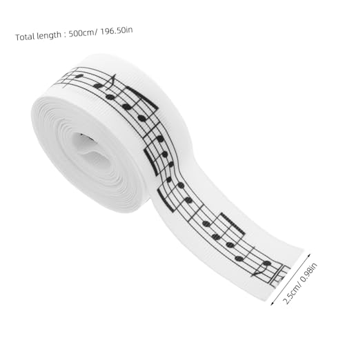 WOONEKY Musiknoten Geschenkband Yards Satin Ribbon für Geburtstags und Weihnachtsgeschenke Vielseitig Einsetzbar Langlebig und Weich für Partys und Feierlichkeiten WOONEKY Musiknoten Geschenkband Yards Satin Ribbon für Geburtstags und Weihnachtsgeschenke Vielseitig Einsetzbar Langlebig und Weich für Partys und Feierlichkeiten von WOONEKY