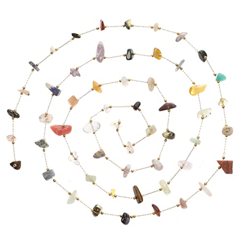 WOONEKY Natürliche Kristallstein Perlenkette Bunte Edelstein Strangperlen zum Auffädeln für DIY Schmuckherstellung Unisex Langlebig Farbecht WOONEKY Natürliche Kristallstein Perlenkette Bunte Edelstein Strangperlen zum Auffädeln für DIY Schmuckherstellung Unisex Langlebig Farbecht von WOONEKY