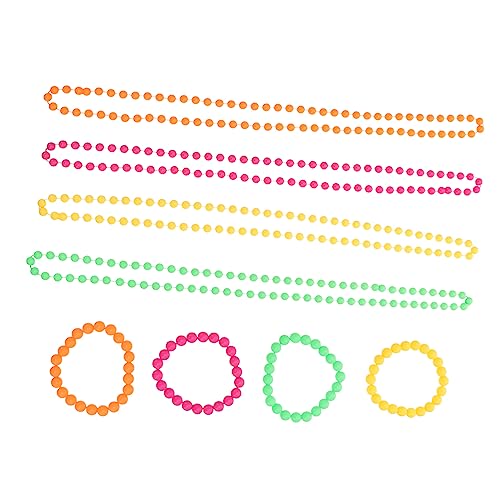 WOONEKY Neon Perlen Schmuckset Teilig Halskette Armband Bunte Party Perlenkette Damen Schmuck für Tanz Fotografie Rollenspiel WOONEKY Neon Perlen Schmuckset Teilig Halskette Armband Bunte Party Perlenkette Damen Schmuck für Tanz Fotografie Rollenspiel von WOONEKY