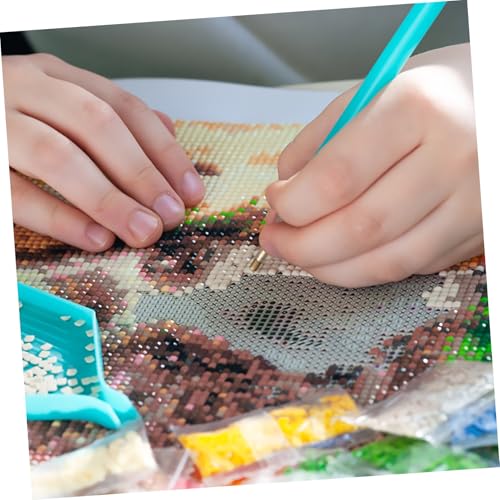 WOONEKY Quadratische Strasssteine für Diamantmalerei Farben Glänzende Resin Perlen Langlebiges DIY Zubehör für Bohrmalerei und Bastelarbeiten von WOONEKY