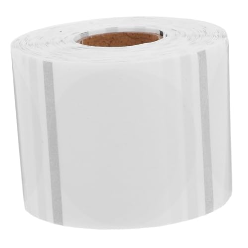 WOONEKY Runde Thermodrucker Etiketten Selbstklebend PVC Label Aufkleber Hohe Haftung Vielseitig Beschriftbar für Post Versand Büro und Lager von WOONEKY