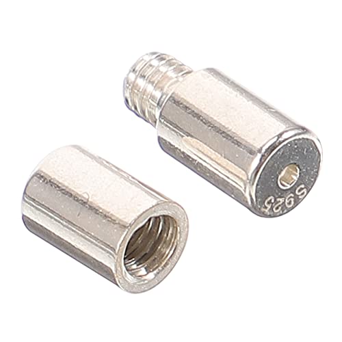 WOONEKY Silber Schraubverschluss für Schmuck DIY Ketten und Armbandverschluss Kompakt Leicht Langlebig Geeignet für Schmuckherstellung und Ersatz Glänzend Vergoldet WOONEKY Silber Schraubverschluss für Schmuck DIY Ketten und Armbandverschluss Kompakt Leicht Langlebig Geeignet für Schmuckherstellung und Ersatz Glänzend Vergoldet von WOONEKY