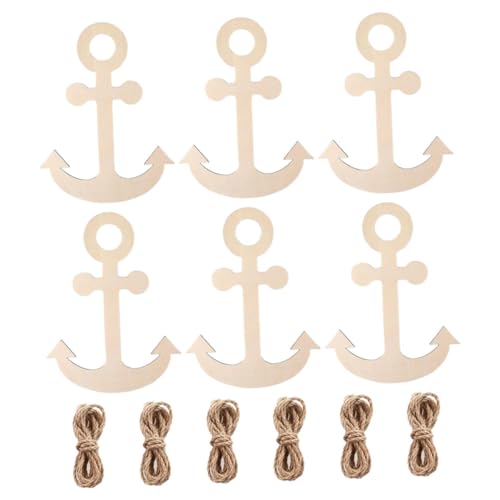 WOONEKY Teiliges Holzanker Robuste DIY Naturbelassen für Sommer und Strandthemen Kreative Bastelaktivitäten Klassenzimmer und Partydekoration von WOONEKY