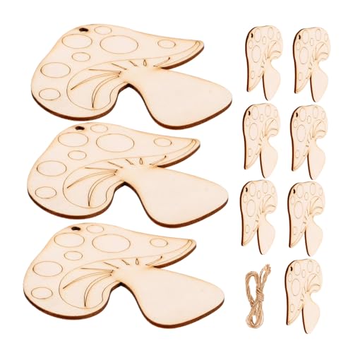 WOONEKY Teiliges Holzpilz Bastelset Holzscheiben DIY Holzverzierung mit Hanfschnur zum Bemalen und Dekorieren Handgefertigte Holzornamente für Kreative und Hochzeitsdekoration WOONEKY Teiliges Holzpilz Bastelset Holzscheiben DIY Holzverzierung mit Hanfschnur zum Bemalen und Dekorieren Handgefertigte Holzornamente für Kreative und Hochzeitsdekoration von WOONEKY
