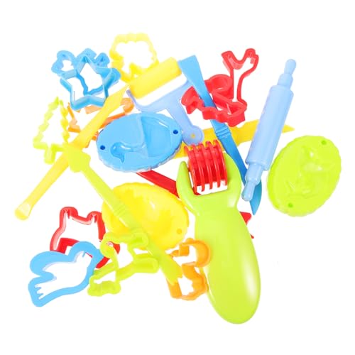 WOONEKY Teiliges Knetwerkzeug Set Robustes Modellierwerkzeug für Kleinkinder Fördert Hand Auge Koordination und Farbverständnis Vielseitig für Schneiden Formen für DIY und Knete Spielspaß von WOONEKY