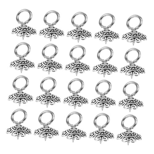WOONEKY Teiliges Schmuckzubehör aus Langlebigen Legierungs Perlenkappen mit Schraubösen Blütenform Robust Verschleißfest für DIY Halsketten und Armbänder Vielseitig und Dekorativ WOONEKY Teiliges Schmuckzubehör aus Langlebigen Legierungs Perlenkappen mit Schraubösen Blütenform Robust Verschleißfest für DIY Halsketten und Armbänder Vielseitig und Dekorativ von WOONEKY
