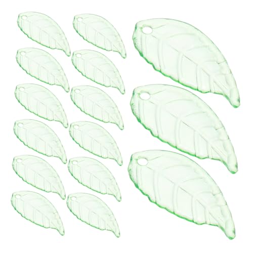 WOONEKY Transparent Acryl Blattperlen DIY Schmuck Zubehör Große Bohrung Für Halsketten Armbänder Bastelperlen Blumenornamente WOONEKY Transparent Acryl Blattperlen DIY Schmuck Zubehör Große Bohrung Für Halsketten Armbänder Bastelperlen Blumenornamente von WOONEKY