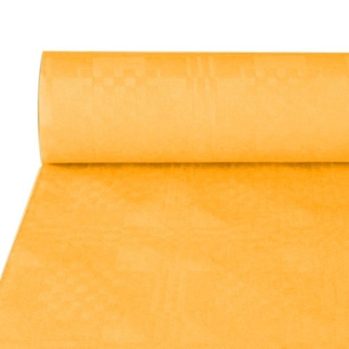 Tischdecke orange, Damastprägung, 50x1m von PAPSTAR