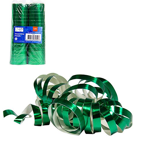 WOOOOZY Luftschlange Metallic grün, 4m, 2 Stück von PAPSTAR