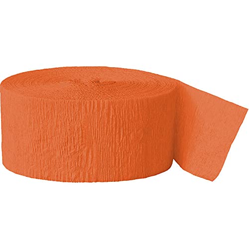 WOOOOZY NEU Kreppband / Krepppapier, Länge: ca. 24 m, Farbe: Orange dunkel von PAPSTAR