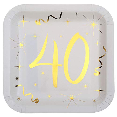 PAPSTAR WOOOOZY Teller 40. Geburtstag Metallic, 23 cm, 10 St. PAPSTAR WOOOOZY Teller 40. Geburtstag Metallic, 23 cm, 10 St. von PAPSTAR