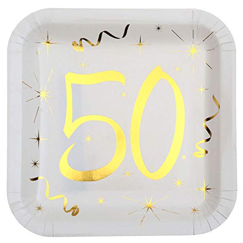 WOOOOZY Teller 50. Geburtstag Metallic, 23 cm, 10 St. WOOOOZY Teller 50. Geburtstag Metallic, 23 cm, 10 St. von PAPSTAR