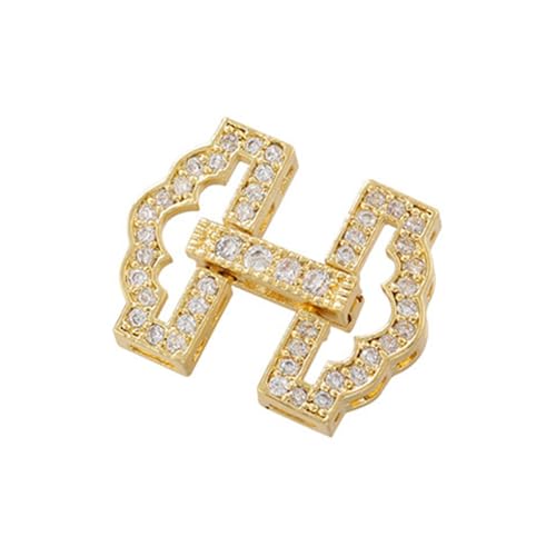 Detaillierte Schmuckverschlüsse mit Zirkonia, modische Handarbeit, mit gepflastertem Zirkon für Schmuck von WOOSEO