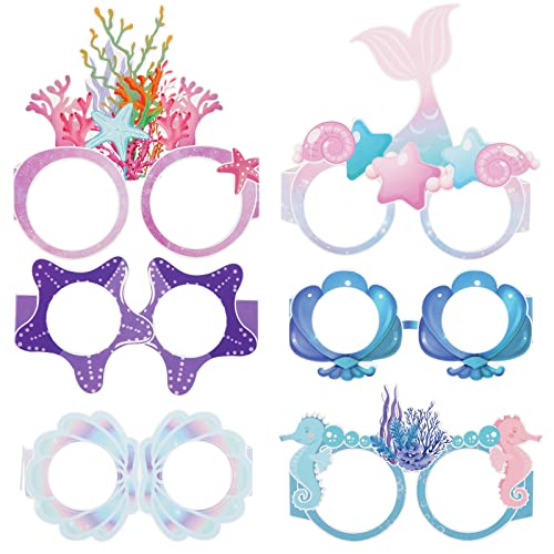 12 Paare Lustige Luau Party Brille,Neuheit Hawaiian Papier Party Brillen Maske für Erwachsene Kinder Partybrille Foto Requisiten Tropische Strand Thema Dekoration Party Maskerade Kostüm Zubehör von WOOTONG