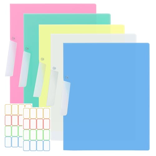 WOOWAIR 25 Stück Schnellhefter A4 Plastik, Klemmhefter A4 mit Etiketten, Ordnerschutz Transluzenter Schnellhefter Plastik Stabil Klemmmappe Swing Clip für Schule Büro, Farbig Sortiert WOOWAIR 25 Stück Schnellhefter A4 Plastik, Klemmhefter A4 mit Etiketten, Ordnerschutz Transluzenter Schnellhefter Plastik Stabil Klemmmappe Swing Clip für Schule Büro, Farbig Sortiert von WOOWAIR