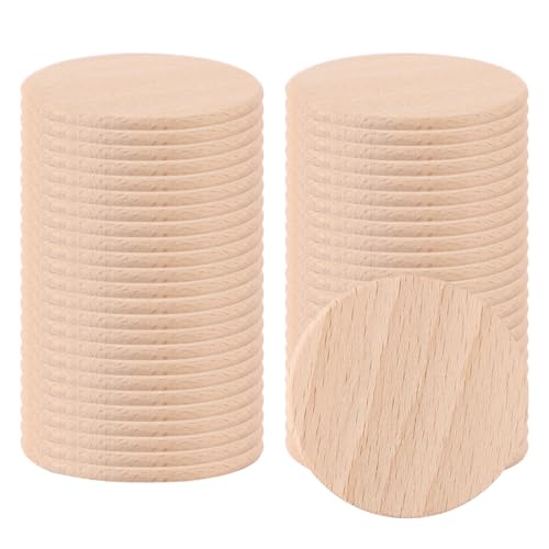 WOPPLXY 50 Stück Holzscheiben 5cm, Holzscheiben zum Basteln, Holzplatte Rund für Malerei, DIY Handwerk, Hochzeit, Weihnachten Dekoration WOPPLXY 50 Stück Holzscheiben 5cm, Holzscheiben zum Basteln, Holzplatte Rund für Malerei, DIY Handwerk, Hochzeit, Weihnachten Dekoration von WOPPLXY