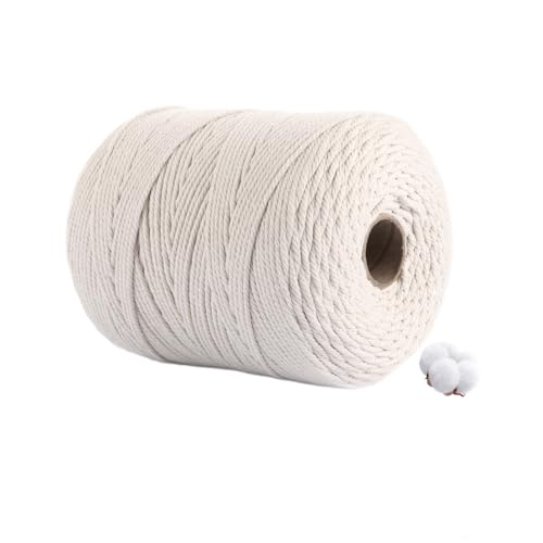 WOPPLXY Makramee Garn Beige, 3mm x 500m Baumwollkordel Natur 3mm, Makramee Baumwollgarn 3mm, Baumwoll Bastelschnur für DIY Handwerk und Wandbehang Dekoration Balkon Wohnzimmer WOPPLXY Makramee Garn Beige, 3mm x 500m Baumwollkordel Natur 3mm, Makramee Baumwollgarn 3mm, Baumwoll Bastelschnur für DIY Handwerk und Wandbehang Dekoration Balkon Wohnzimmer von WOPPLXY
