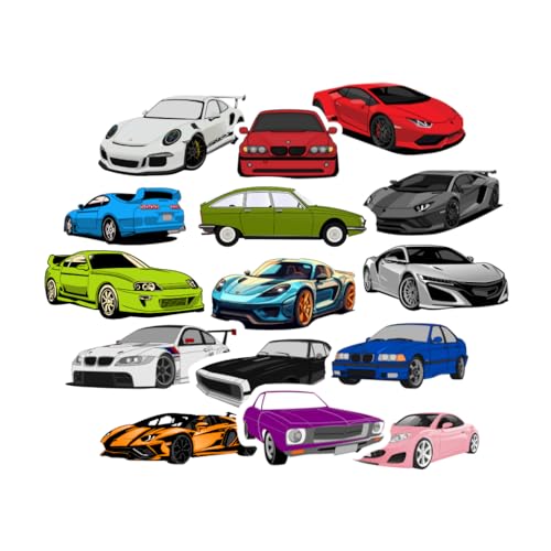 Auto Sticker Set, 15 Stück, coole Autos Aufkleber Set - Wasserfeste Vinyl Aufkleber - Aufkleber für Autos, LKWs, Vans, SUVs, Wände, Fenster, Laptops und Notizbücher von WORKIRAN