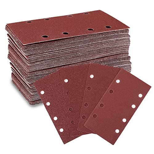 WORKPRO Schleifblatt Set 100 Stück, Schleifpapier Klett Körnung 40/60/80/120, 8 Löcher, Zubehör für Multischleifer, Schwingschleifer, für Holz Metall und Farbe WORKPRO Schleifblatt Set 100 Stück, Schleifpapier Klett Körnung 40/60/80/120, 8 Löcher, Zubehör für Multischleifer, Schwingschleifer, für Holz Metall und Farbe von WORKPRO