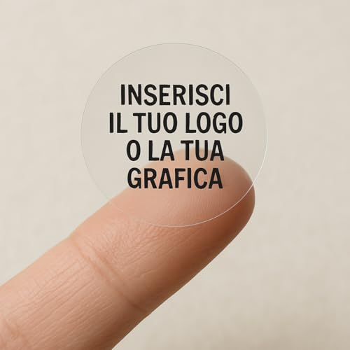 30 personalisierte Aufkleber mit Schrift, Logo oder Bild – transparente Aufkleber nach Maß für Unternehmen, Veranstaltungen oder persönlichen Gebrauch (Kreis) von WORLD SELL