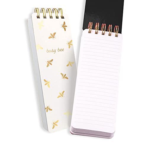 Eccolo Notizblock, Spiralbindung, stabiles Cover, 7,6 x 21,6 cm, 300 Seiten, Busy Bee von WORLD TRAVELER