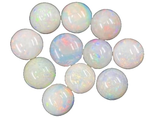 2MM Fine Opal (Australia),2Pcs Cabochon Rare Quality Fine Opal (Australia),2Pcs ROUND Cabochon Ethiopian Opal Cabochon Natural welo opal multi fire opal loose Gemstone For Jewelry Making von WORLD WIDE GEMS