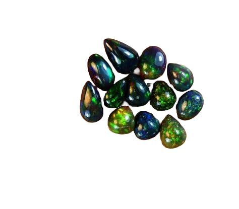 4-7mm Ethiopian Black Opal,1Pcs Cabochon Rare Quality Ethiopian Black Opal,1Pcs MIX Cabochon Ethiopian Opal Cabochon Natural welo opal multi fire opal loose Gemstone For Jewelry Making von WORLD WIDE GEMS