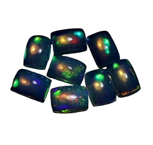 6x6MM Ethiopian Black Opal,1Pcs Cabochon Rare Quality Ethiopian Black Opal,1Pcs CUSHION Cabochon Ethiopian Opal Cabochon Natural welo opal multi fire opal loose Gemstone For Jewelry Making von WORLD WIDE GEMS