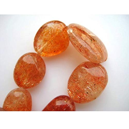 BEADS GEMSTONE SunStone Beads, Plain Oval Beads, 8x13mm To 14x20mm Beads, 7,5 Inch Beach Code-HIGH-50032 von WORLD WIDE GEMS