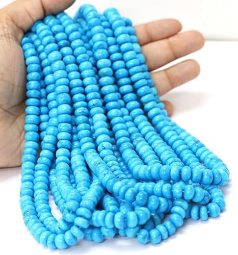 Natural Beautiful Turquoise smooth rondelle smooth Beads 6-10mm 8 inch long string jewelry making gemstone beads for necklace bracelet Natural Beautiful Turquoise smooth rondelle smooth Beads 6-10mm 8 inch long string jewelry making gemstone beads for necklace bracelet von WORLD WIDE GEMS