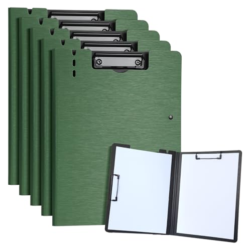 WORPSON Klemmbrettordner, gebürstete Textur, 360 Grad Faltbares Klemmbrett, Brief/A4-Größe mit Stifthalter und vertikalen doppelten Metallclips, Aktenabdeckung, Arbeitsmappe, Klemmbretter (Grün - 5 WORPSON Klemmbrettordner, gebürstete Textur, 360 Grad Faltbares Klemmbrett, Brief/A4-Größe mit Stifthalter und vertikalen doppelten Metallclips, Aktenabdeckung, Arbeitsmappe, Klemmbretter (Grün - 5 von WORPSON