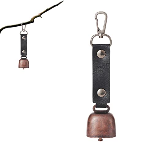 WOTEG Bear Bell – Laute Bärenglocke mit PU-Lederband, Anti-Verlust-Haustierglocke, Hundeglocke mit strapazierfähigem PU-Lederband, Geräuschmacher für Überleben, Wandern, Radfahren, Klettern von WOTEG