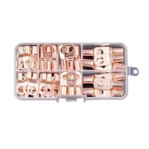 60pcs Drahtanschlüsse Coppers Drahtlungen Ringe Klemmen Batteriekabel Kabelbatterie Batterie Drahtschweißkabelanschlüsse von WOURRD