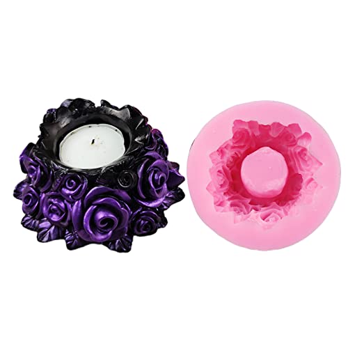 Blumentopf Silikonform Harz Formen Rosenkerzenhalter Formen Schmuckgussschimmel Werkzeuge Für Epoxidharz Handwerk von WOURRD