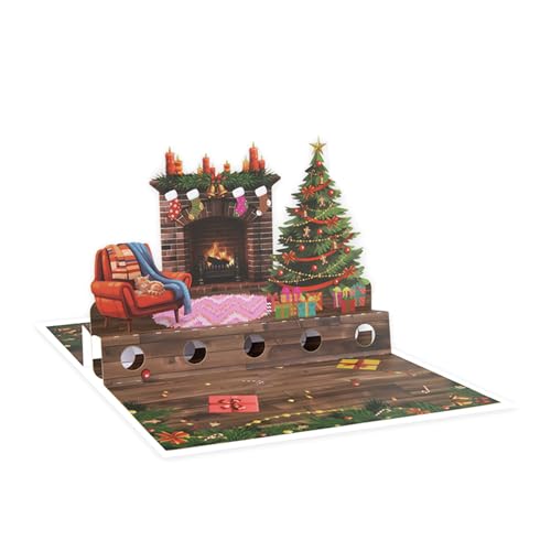 WOURRD Elegante 3D Weihnachtsgrüßkarten Erfreut Wünsche Mit 3D Popup Weihnachtskartenumschlägen Für Geschenk Geben von WOURRD