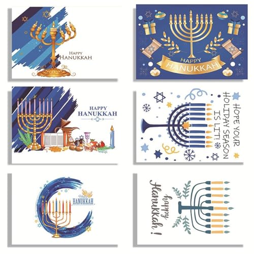 WOURRD Packung Mit 5 Wunderschön Gestalteten Grußkarten Zum Verbreiten Festlicher Fröhlichkeit. Chanukka Grußkarte Für Festliche Einladungen WOURRD Packung Mit 5 Wunderschön Gestalteten Grußkarten Zum Verbreiten Festlicher Fröhlichkeit. Chanukka Grußkarte Für Festliche Einladungen von WOURRD