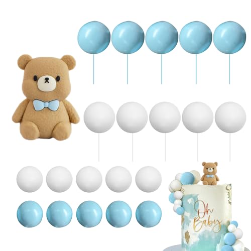 WOUYTPE Tortendeko Taufe Junge, Baby Dusche Kuchen Dekorationen, Tortendeko Kugeln Bär, Geeignet für Die Dekoration von Geburtstagskuchen, Desserts, Cupcakes, Muffins Usw., mit Warmen Farbschema WOUYTPE Tortendeko Taufe Junge, Baby Dusche Kuchen Dekorationen, Tortendeko Kugeln Bär, Geeignet für Die Dekoration von Geburtstagskuchen, Desserts, Cupcakes, Muffins Usw., mit Warmen Farbschema von WOUYTPE