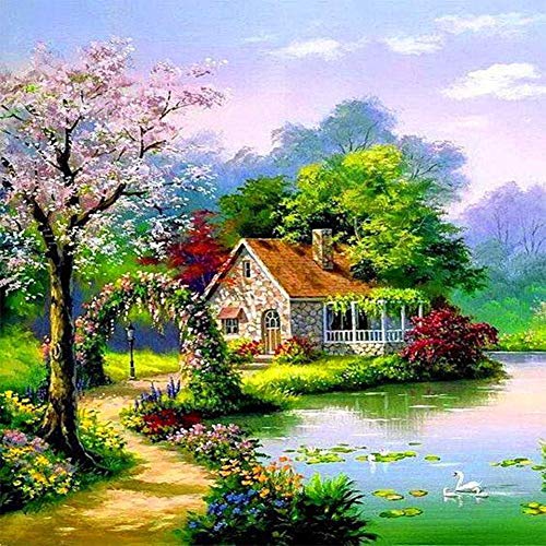 5D Diamond Painting Diamant Malerei Painting Bilder, Wowdecor Baum Haus See Schwan Tiere Full Set Groß DIY Diamant Gemälde Malen Nach Zahlen 5D Diamond Painting Diamant Malerei Painting Bilder, Wowdecor Baum Haus See Schwan Tiere Full Set Groß DIY Diamant Gemälde Malen Nach Zahlen von WOWDECOR