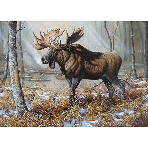 5D Diamond Painting Diamant Malerei Painting Bilder, Wowdecor Elch Hirsch Wald Winter Schnee Tiere Full Set Groß DIY Diamant Gemälde Malen Nach Zahlen 5D Diamond Painting Diamant Malerei Painting Bilder, Wowdecor Elch Hirsch Wald Winter Schnee Tiere Full Set Groß DIY Diamant Gemälde Malen Nach Zahlen von WOWDECOR
