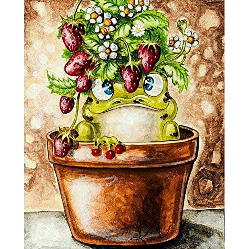 5D Diamond Painting Diamant Malerei Painting Bilder, Wowdecor Frosch Tiere Erdbeere Blume Full Set Groß DIY Diamant Gemälde Malen Nach Zahlen 5D Diamond Painting Diamant Malerei Painting Bilder, Wowdecor Frosch Tiere Erdbeere Blume Full Set Groß DIY Diamant Gemälde Malen Nach Zahlen von WOWDECOR