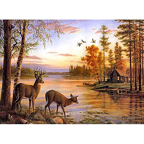5D Diamond Painting Diamant Malerei Painting Bilder, Wowdecor Hirsch Elch See Baum Sonnenuntergang Landschaft Tiere Full Set Groß DIY Diamant Gemälde Malen Nach Zahlen 5D Diamond Painting Diamant Malerei Painting Bilder, Wowdecor Hirsch Elch See Baum Sonnenuntergang Landschaft Tiere Full Set Groß DIY Diamant Gemälde Malen Nach Zahlen von WOWDECOR