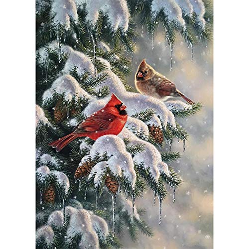 5D Diamond Painting Diamant Malerei Painting Bilder, Wowdecor Kardinäle Vögel Winter Schnee Landschaft Full Set Groß DIY Diamant Gemälde Malen Nach Zahlen 5D Diamond Painting Diamant Malerei Painting Bilder, Wowdecor Kardinäle Vögel Winter Schnee Landschaft Full Set Groß DIY Diamant Gemälde Malen Nach Zahlen von WOWDECOR