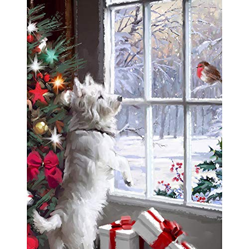5D Diamond Painting Diamant Malerei Painting Bilder, Wowdecor Weihnachten Gegenwart Welpe Hund Full Set Groß DIY Diamant Gemälde Malen Nach Zahlen 5D Diamond Painting Diamant Malerei Painting Bilder, Wowdecor Weihnachten Gegenwart Welpe Hund Full Set Groß DIY Diamant Gemälde Malen Nach Zahlen von WOWDECOR