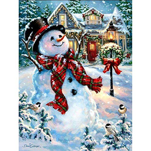 5D Diamond Painting Diamant Malerei Painting Bilder, Wowdecor Weihnachten Schneemann Winter Schnee Landschaft Full Set Groß DIY Diamant Gemälde Malen Nach Zahlen 5D Diamond Painting Diamant Malerei Painting Bilder, Wowdecor Weihnachten Schneemann Winter Schnee Landschaft Full Set Groß DIY Diamant Gemälde Malen Nach Zahlen von WOWDECOR