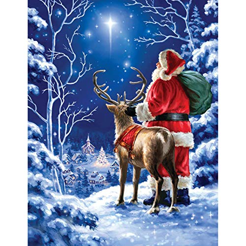 5D Diamond Painting Diamant Malerei Painting Bilder, Wowdecor Weihnachtsmann Hirsch Tiere Full Set Groß DIY Diamant Gemälde Malen Nach Zahlen 5D Diamond Painting Diamant Malerei Painting Bilder, Wowdecor Weihnachtsmann Hirsch Tiere Full Set Groß DIY Diamant Gemälde Malen Nach Zahlen von WOWDECOR